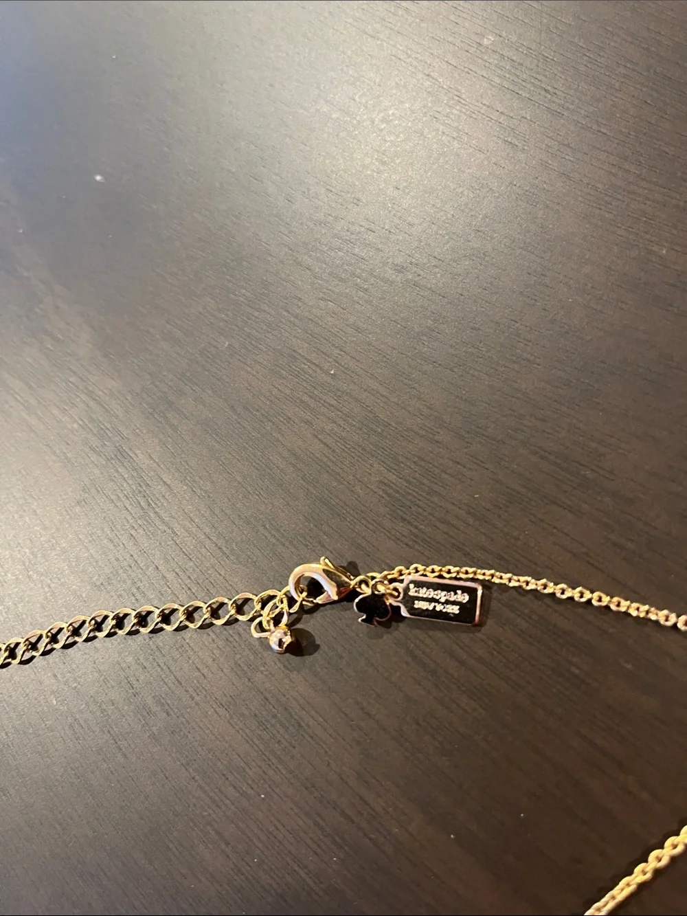 Rose Gold Kate Spade Pendant Necklace with Crystal Accent